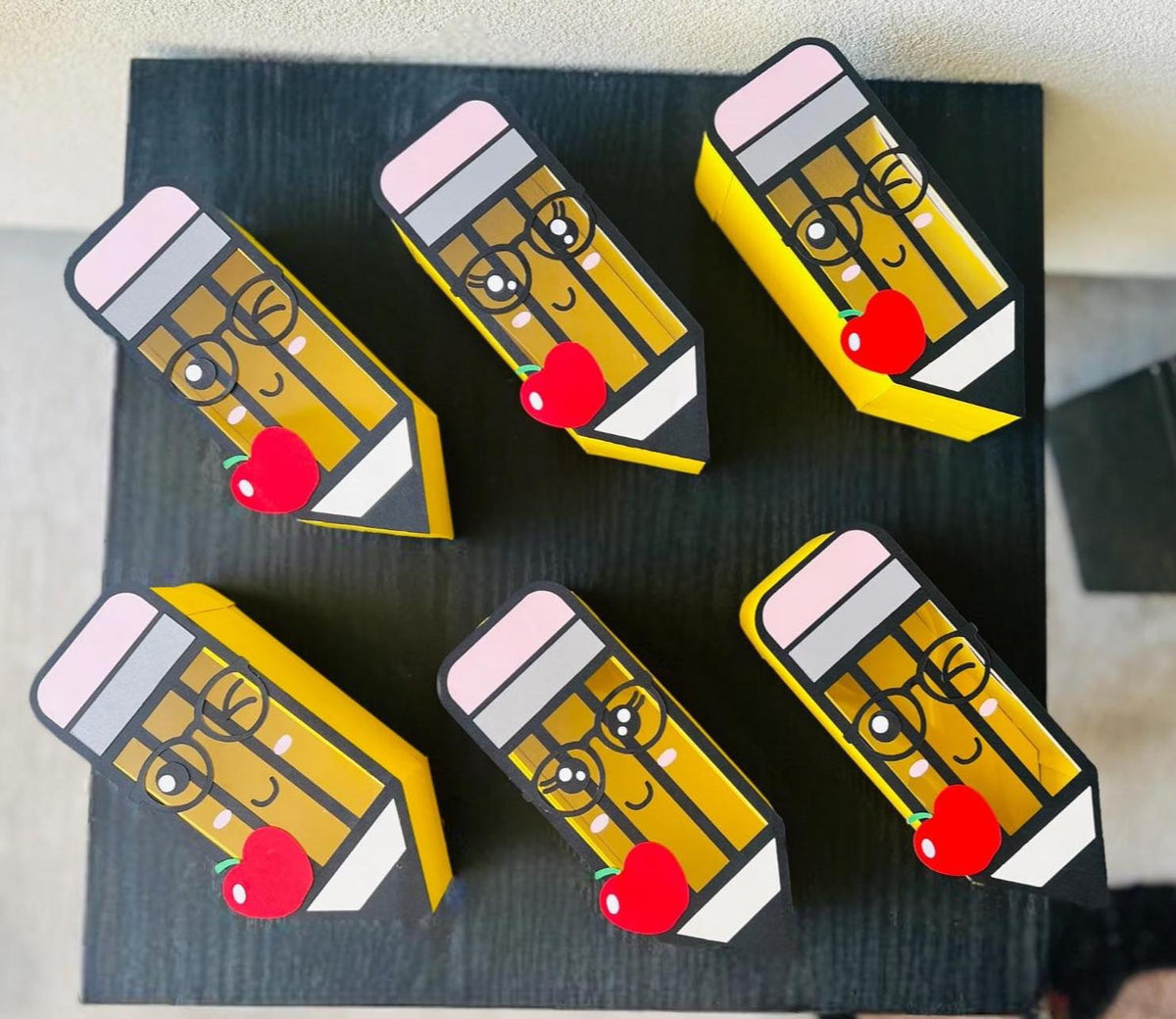 Teacher Appreciation Pencil Gift Box: Handmade Paperboard Treat Box