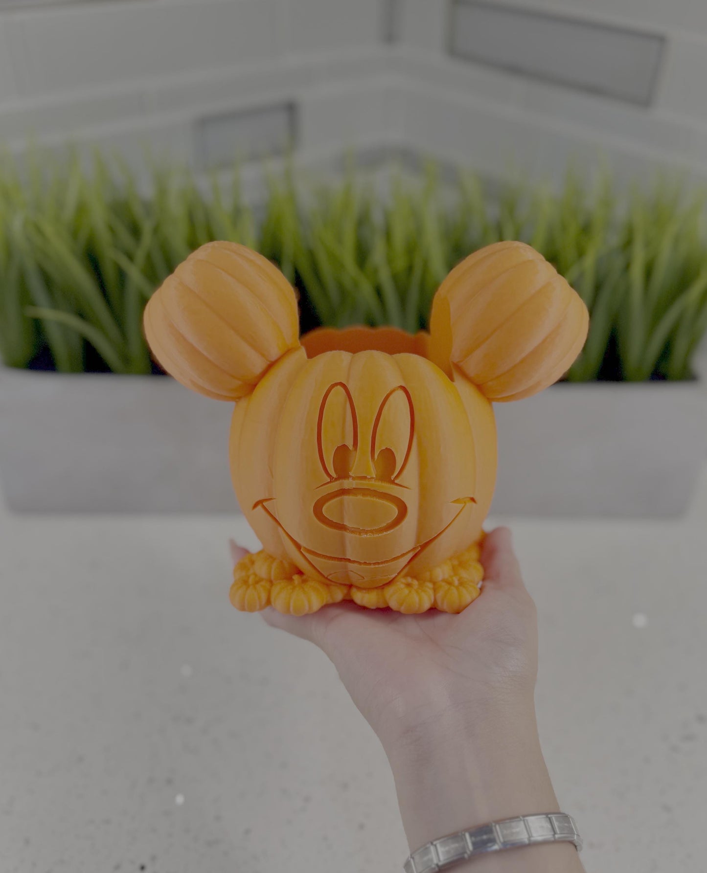 Pumpkin Mouse Bath & Body Works Soap Holder Dispenser I Mickey Pumpkin