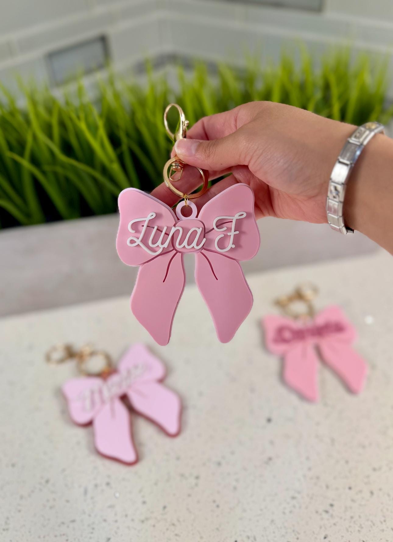 Personalized NFC Bow Tag | Custom Name Backpack/Lunchbox Tag | School Safety | Emergency Contact