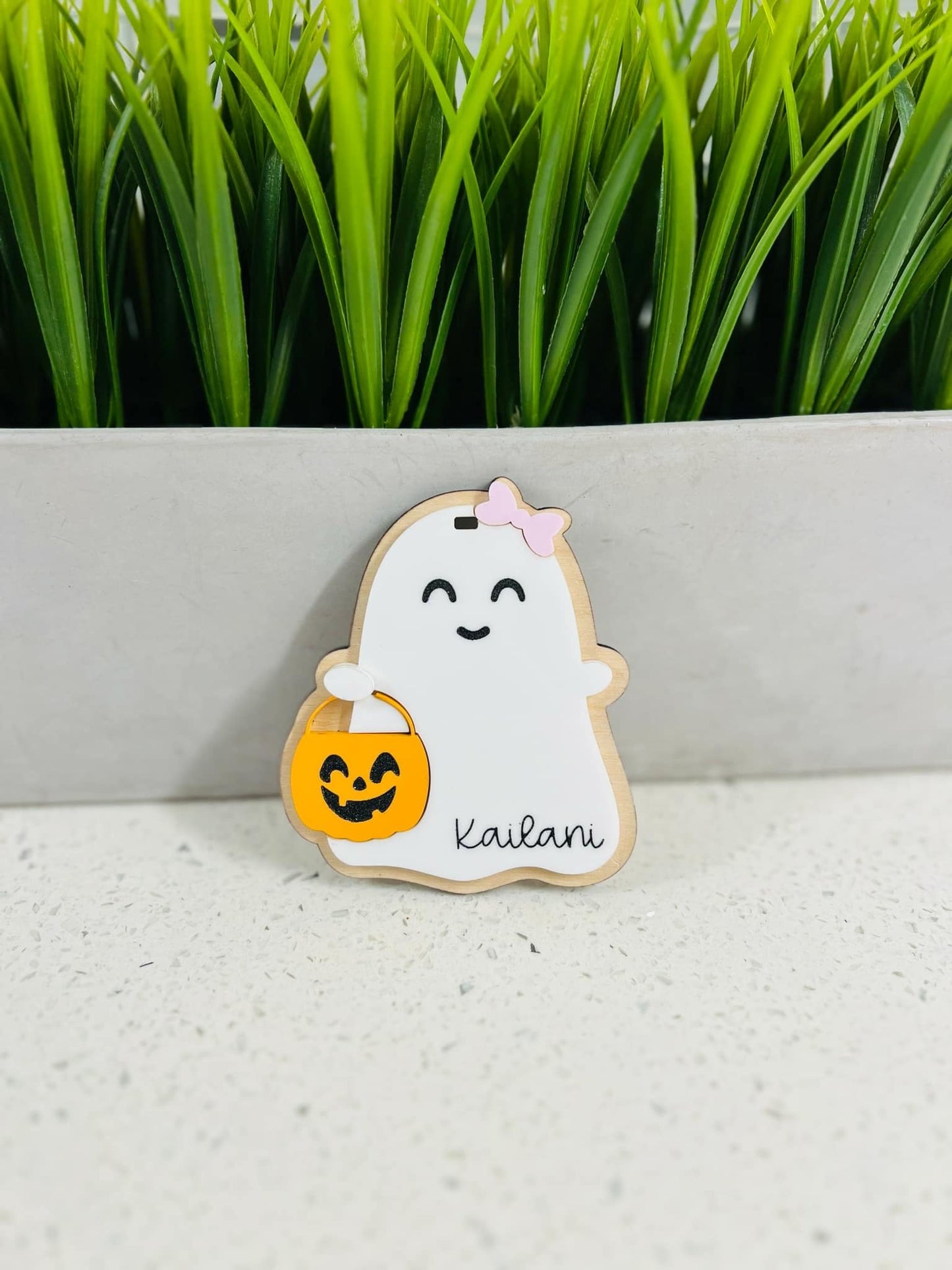 Halloween Basket Name Tag | Personalized Pumpkin Gift Tag | Trick-or-Treat Bucket Label |