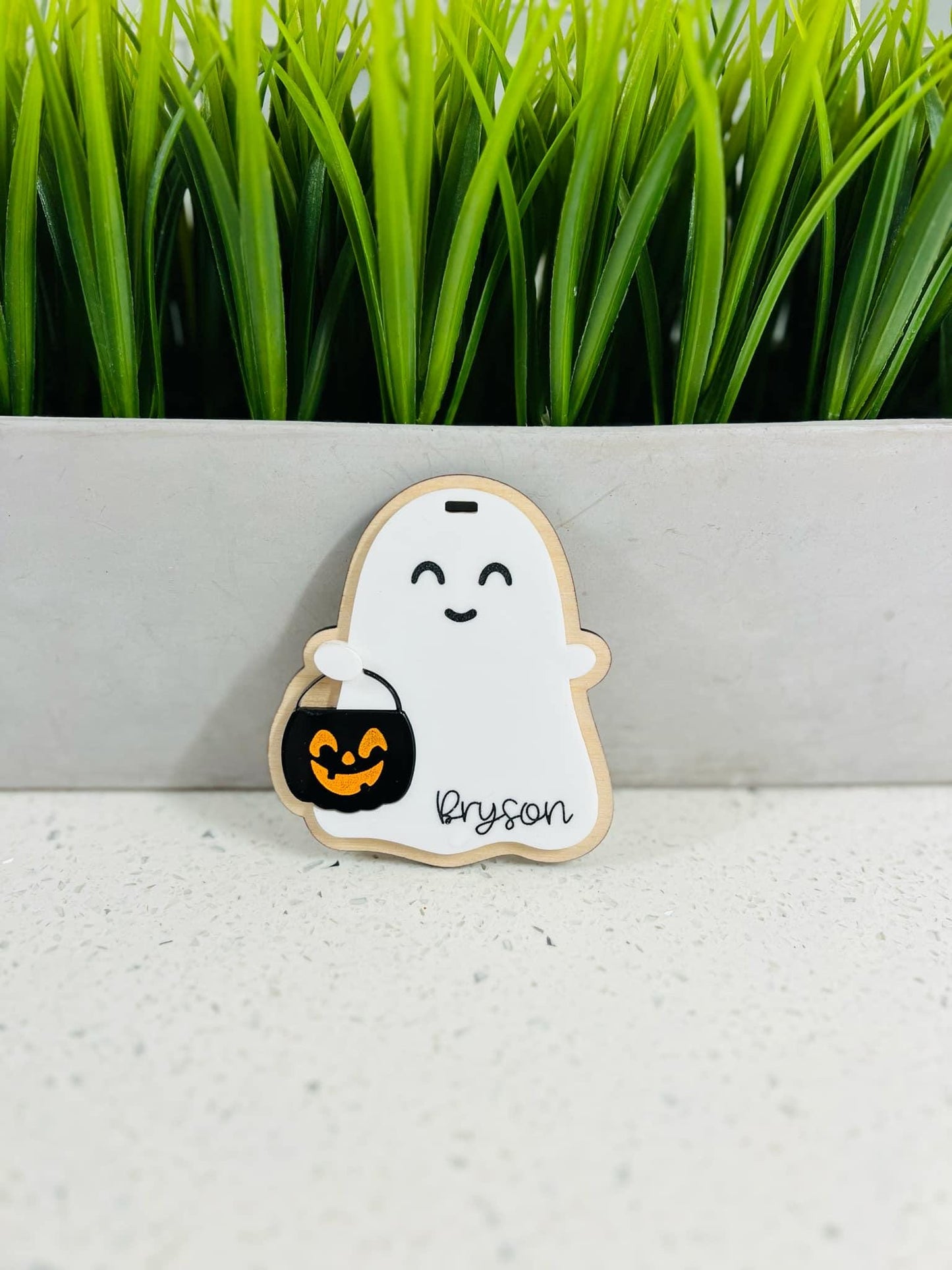 Halloween Basket Name Tag | Personalized Pumpkin Gift Tag | Trick-or-Treat Bucket Label |