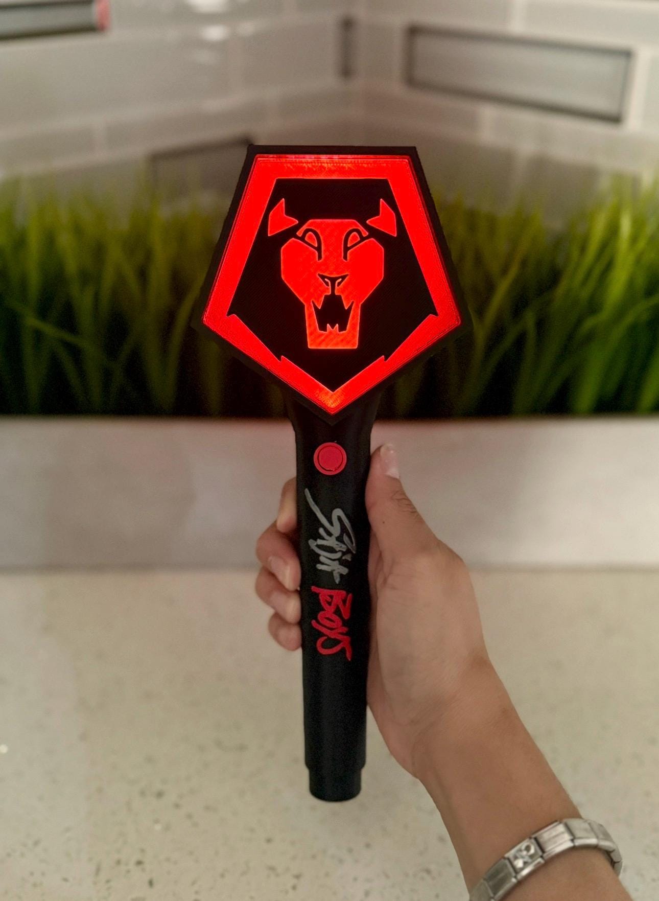 Saja Boys Demon Hunter Prop | Black & Red Light Wand | Kpop light stick
